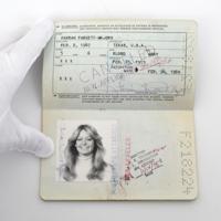 Farrah Fawcett Personal Passport - Sold for $11,250 on 03-03-2018 (Lot 277).jpg